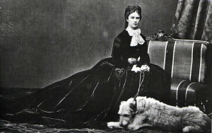 La principessa Sissi ritratta col suo cane