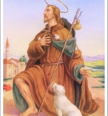 San Rocco, fu un cane a salvarlo e sfamarlo in tempo di peste
