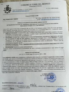 torri del benaco multa acqua 2